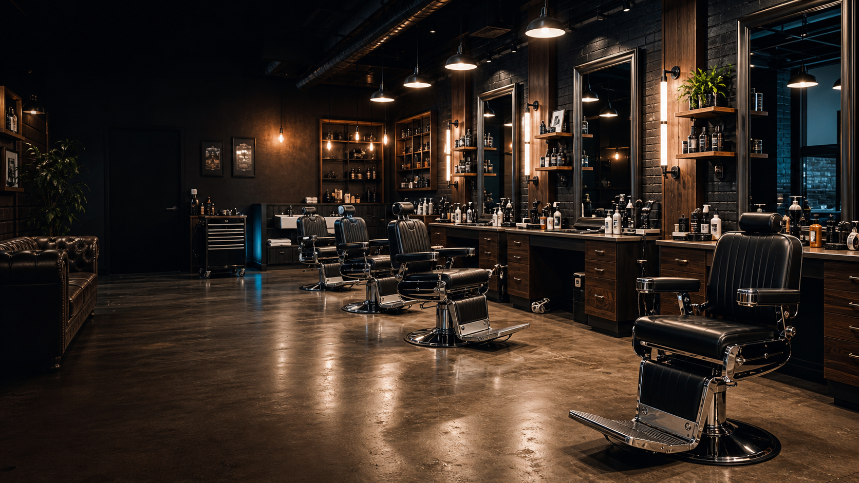 Barbearia moderna e sofisticada